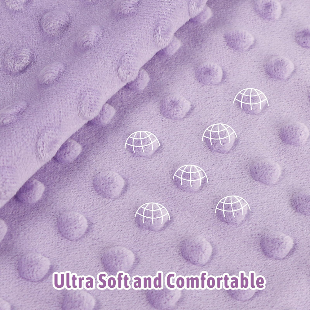 HNHUAMING purple-pattern crib blanket complements nursery decor and visual appeal