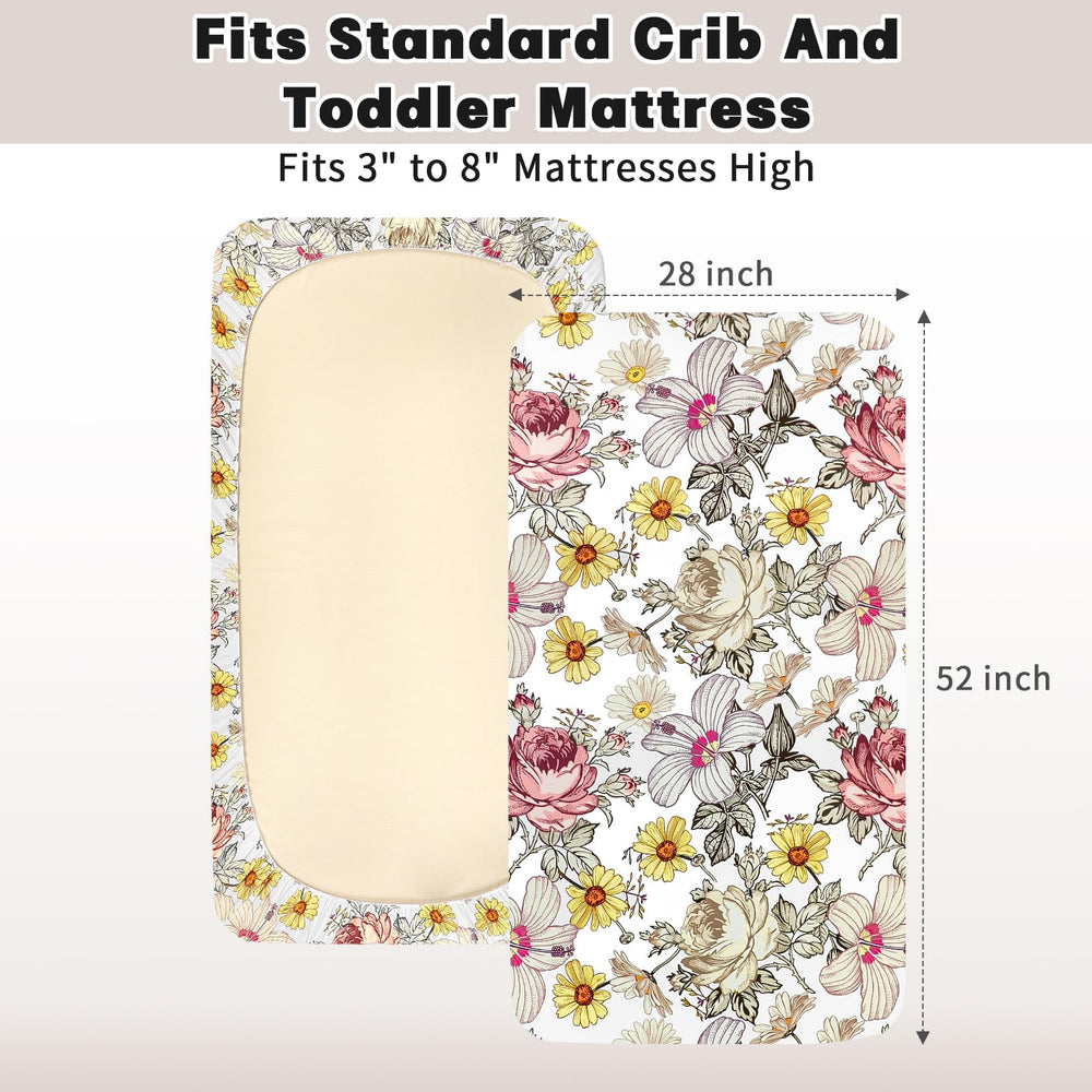 HNHUAMING ultra-soft microfiber crib sheet provides breathable, gentle touch for naps.