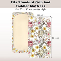 HNHUAMING ultra-soft microfiber crib sheet provides breathable, gentle touch for naps.
