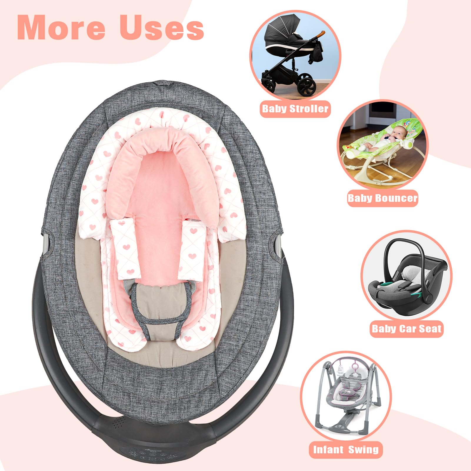 HNHUAMING universal fit for car seats, strollers, swings, and bouncers