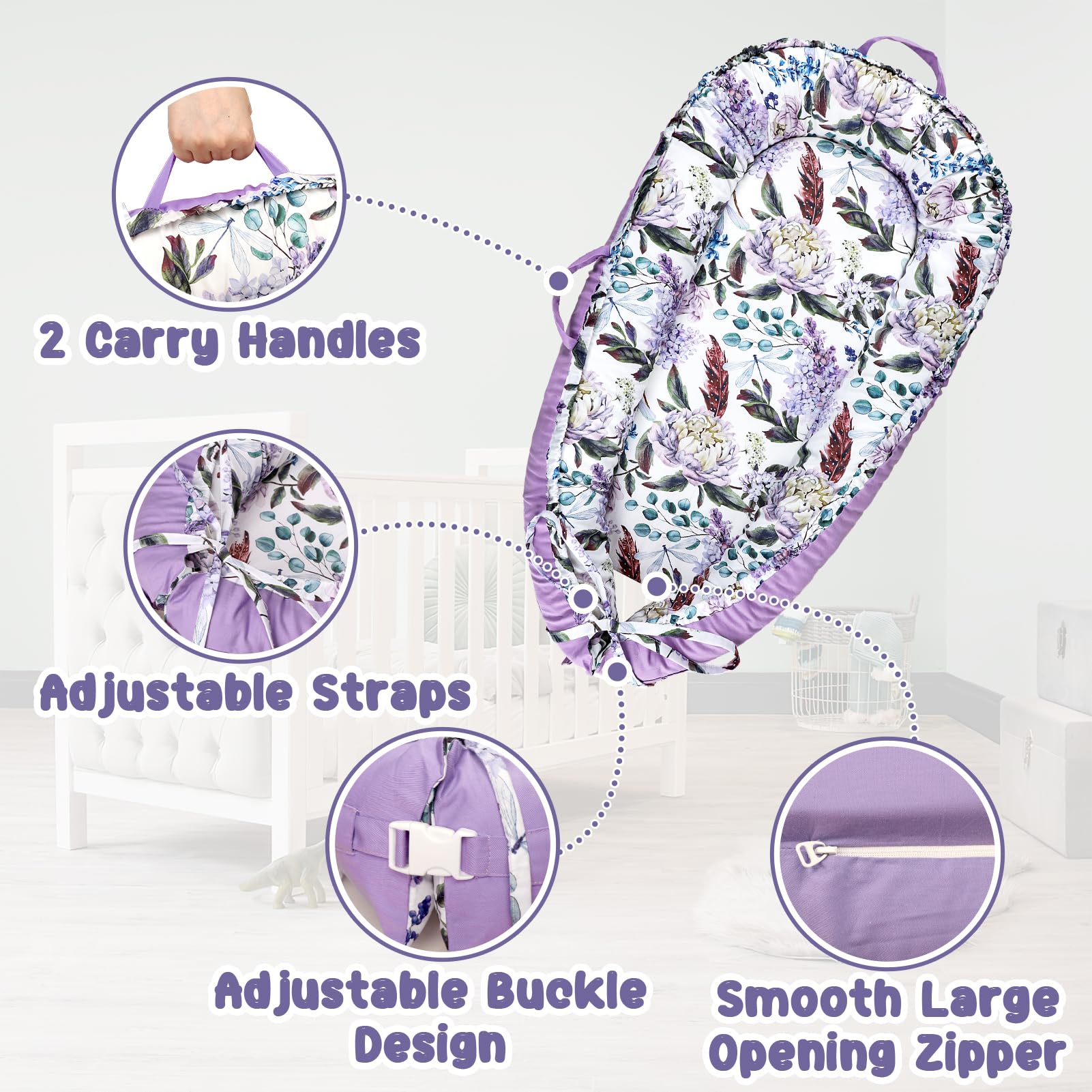 HNHUAMING versatile cover supports naps and tummy time.