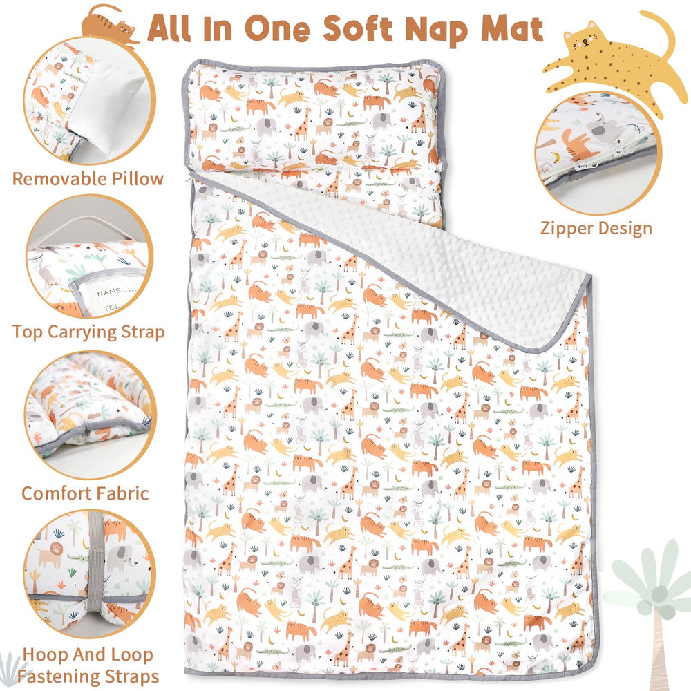 HNHUAMING nap mat with a smooth zipper for easy blanket removal.