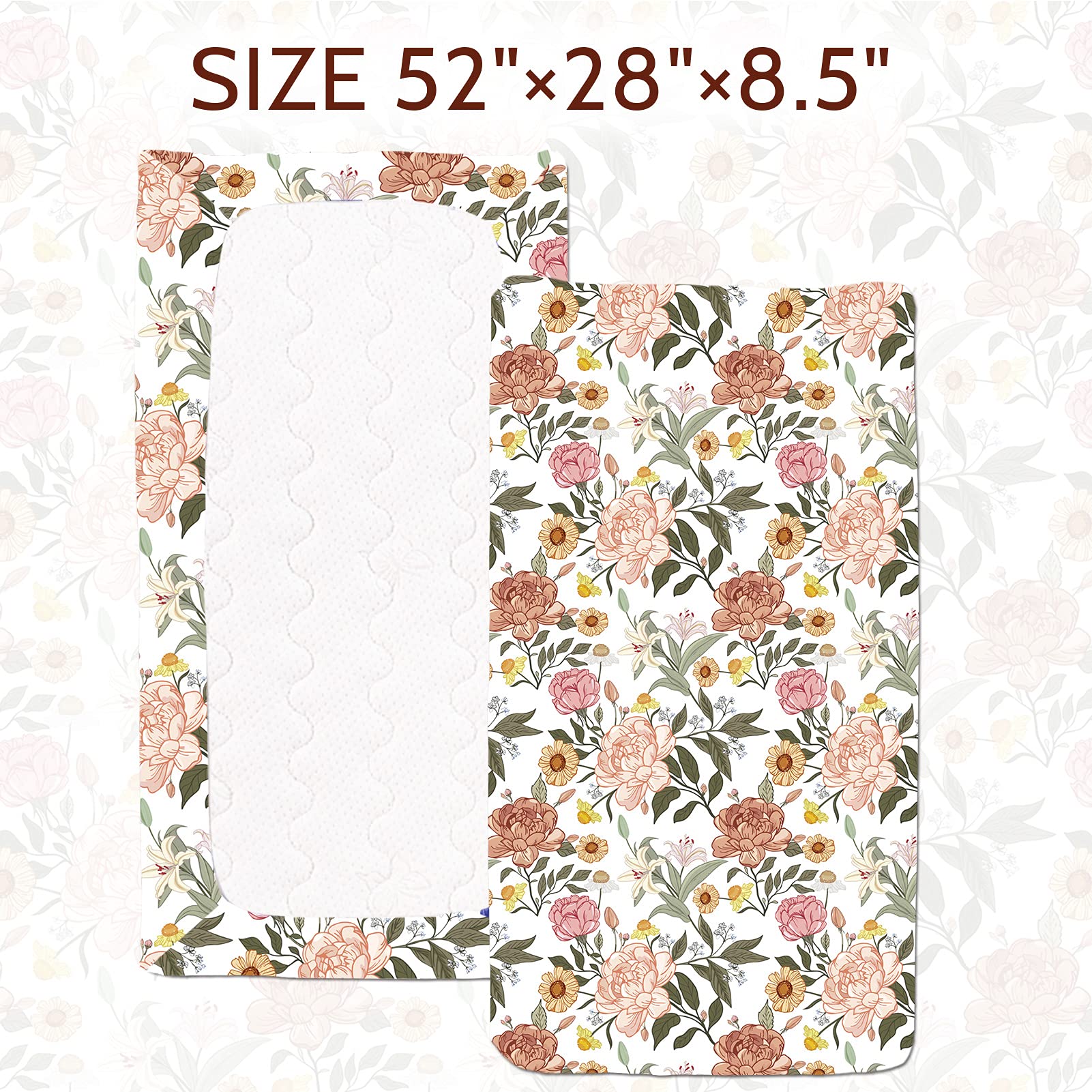 HNHUAMING soft microfiber crib sheet provides gentle touch against baby skin.