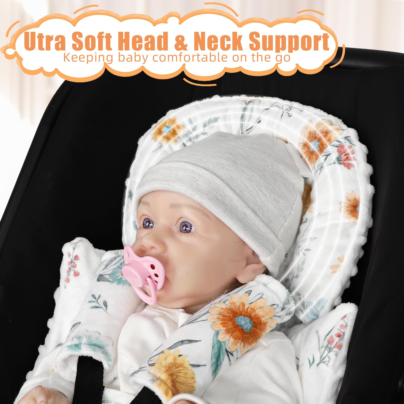 HNHUAMING compatible with car seats, strollers, swings, and bouncers for versatile use.