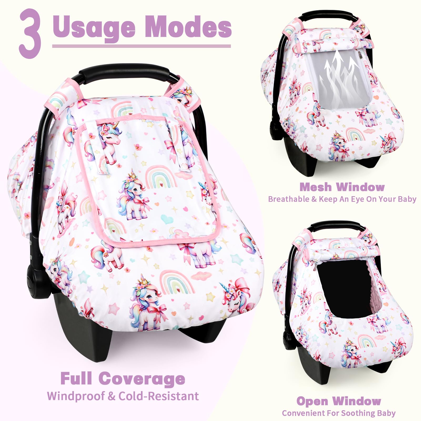 HNHUAMING minky dot backing adds soft comfort against delicate skin.