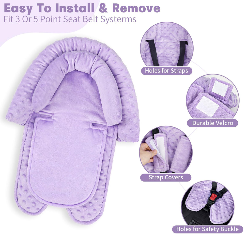 HNHUAMING growth-adjustable head support adapts as baby grows, extending usability