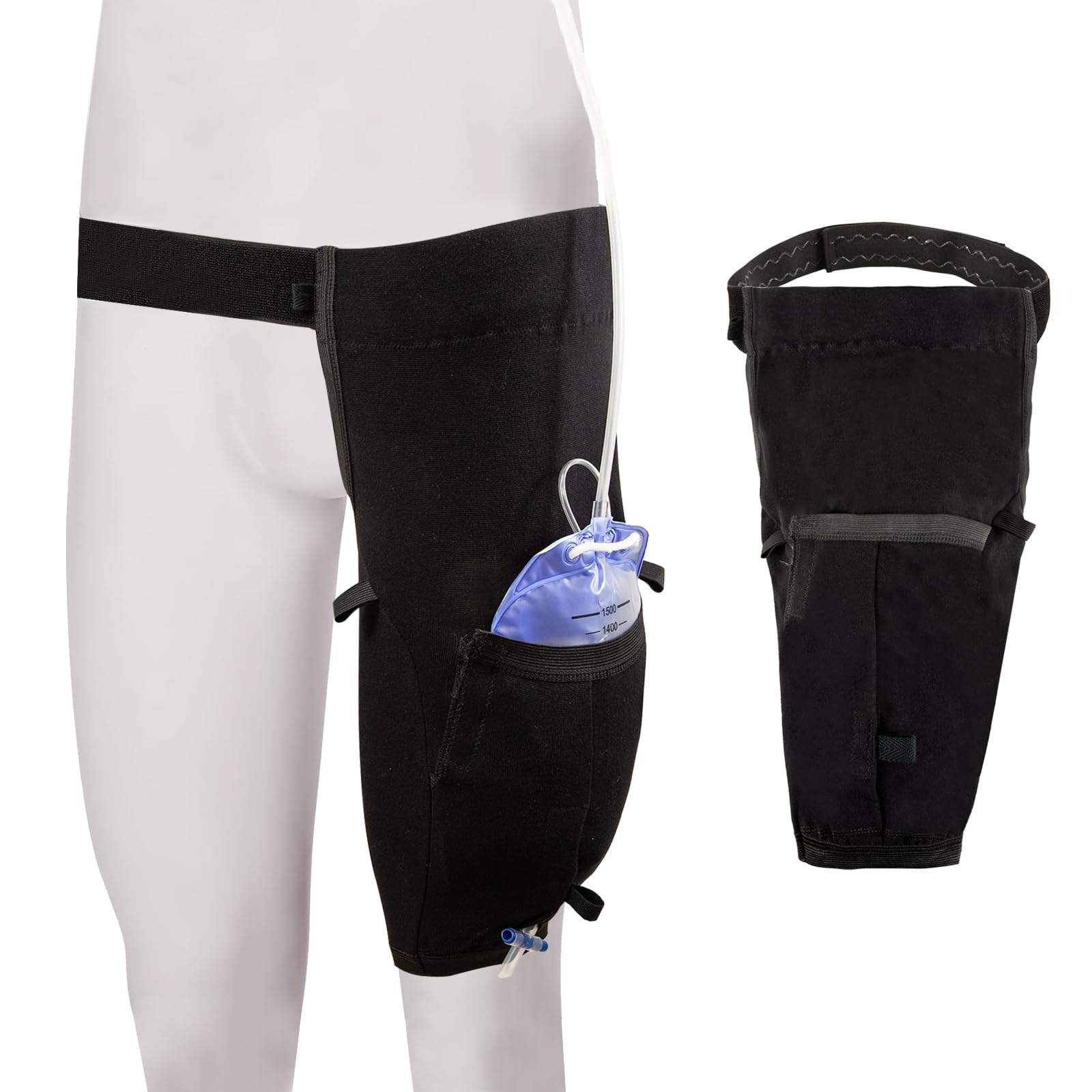 HNYG catheter leg bag holder inner pocket opening for easy insertion and removal.