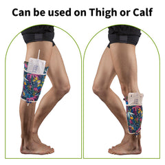 HNYG Catheter Leg Bag Holder on thigh shows discreet wear under clothing.