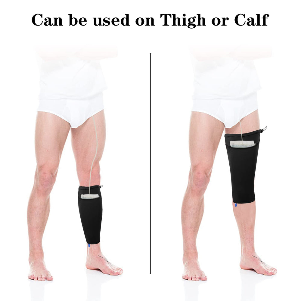 HNYG leg bag holder in hospital, home, and outdoor settings for discreet support