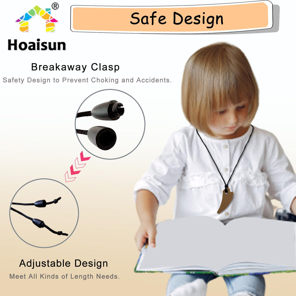 Hoaisun adult-friendly chew necklace in varied colors for discreet use.