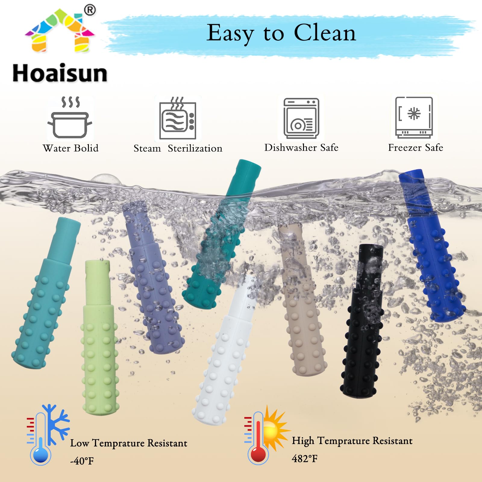 Hoaisun textured surface aids oral motor stimulation