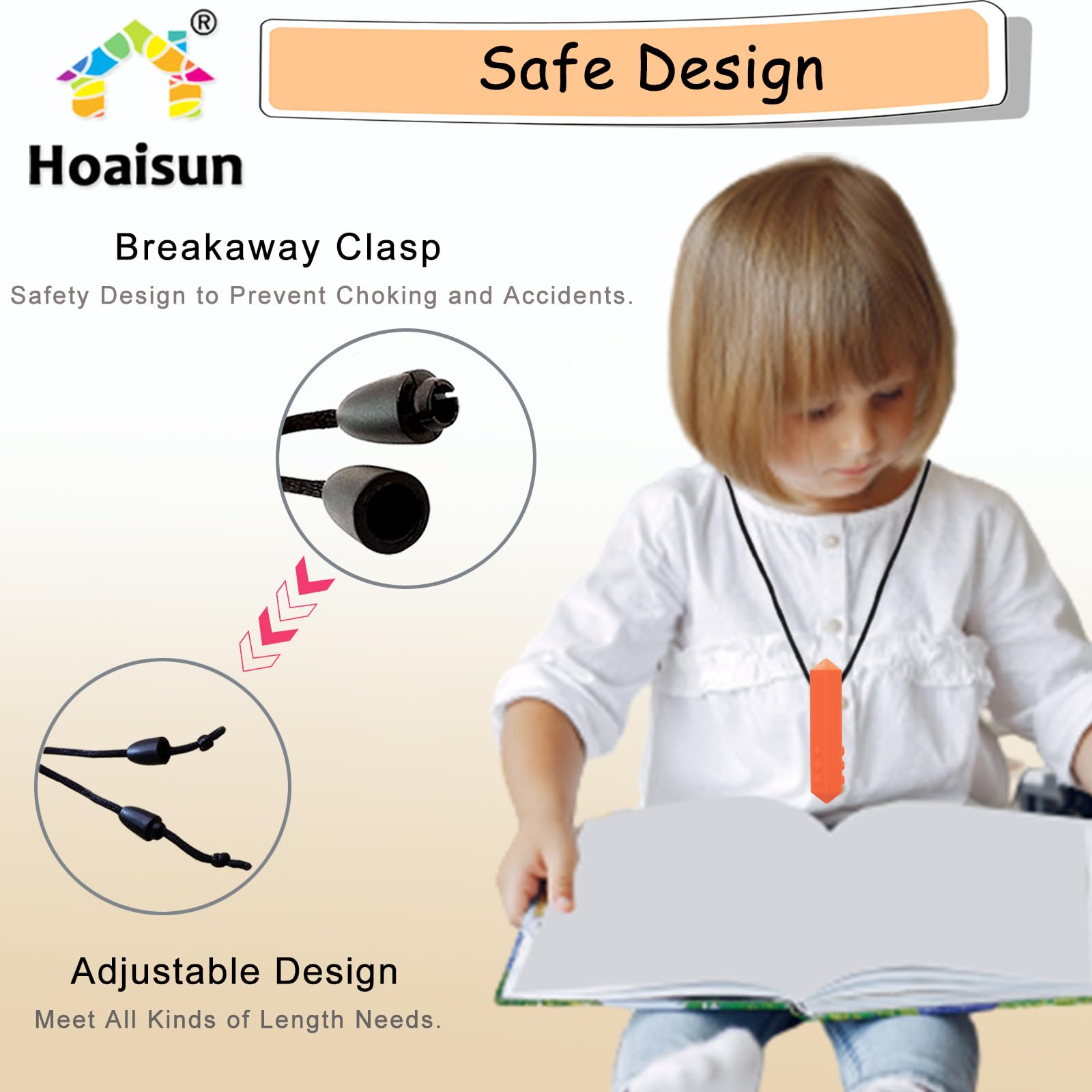 Hoaisun chew necklaces unicorn shapes promote fidget relief