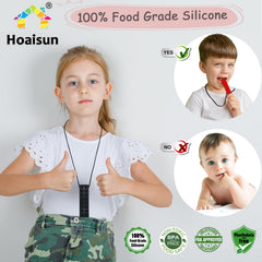 Hoaisun sensory chew necklace building-blocks for oral exploration during play.