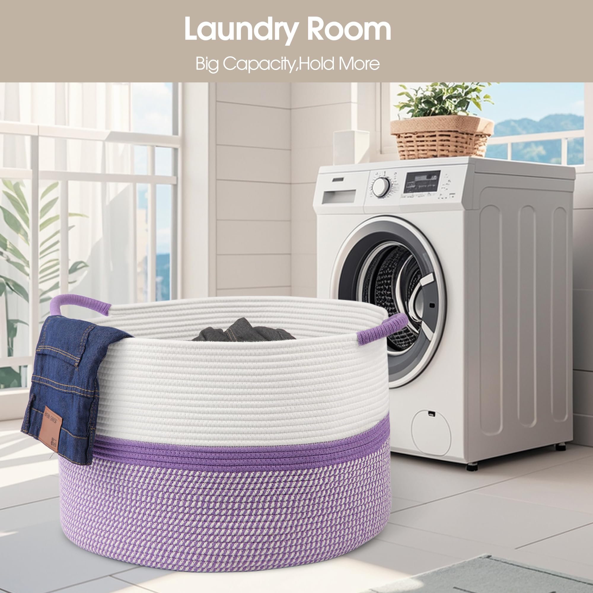 HOBASKET baby blanket storage basket blends function with soft decor