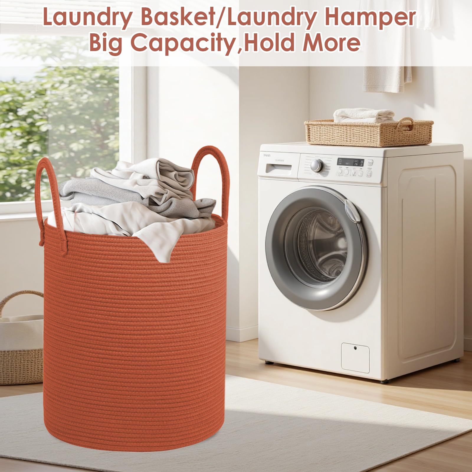 HOBASKET blanket storage basket with ample capacity for cozy spaces.