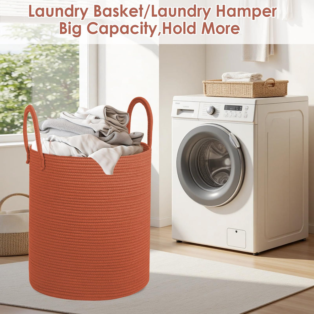 HOBASKET blanket storage basket with ample capacity for cozy spaces.