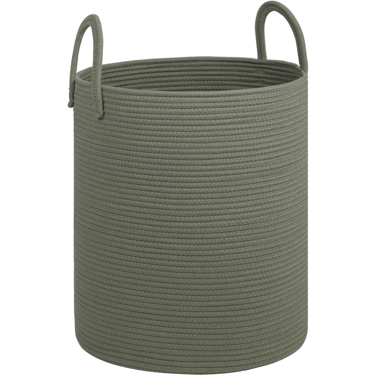 HOBASKET cotton rope laundry basket with handles, spacious and easy to carry.