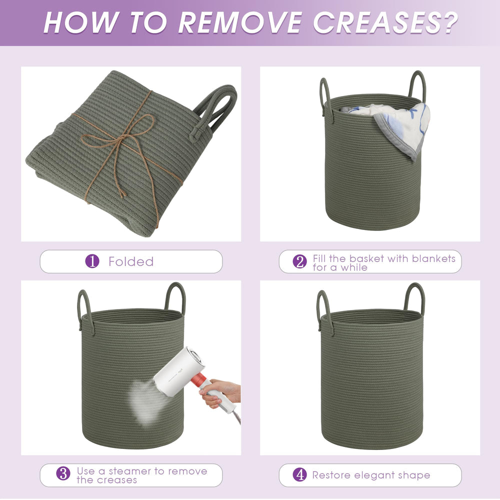 HOBASKET easy-carry handles enable effortless transport around the home.