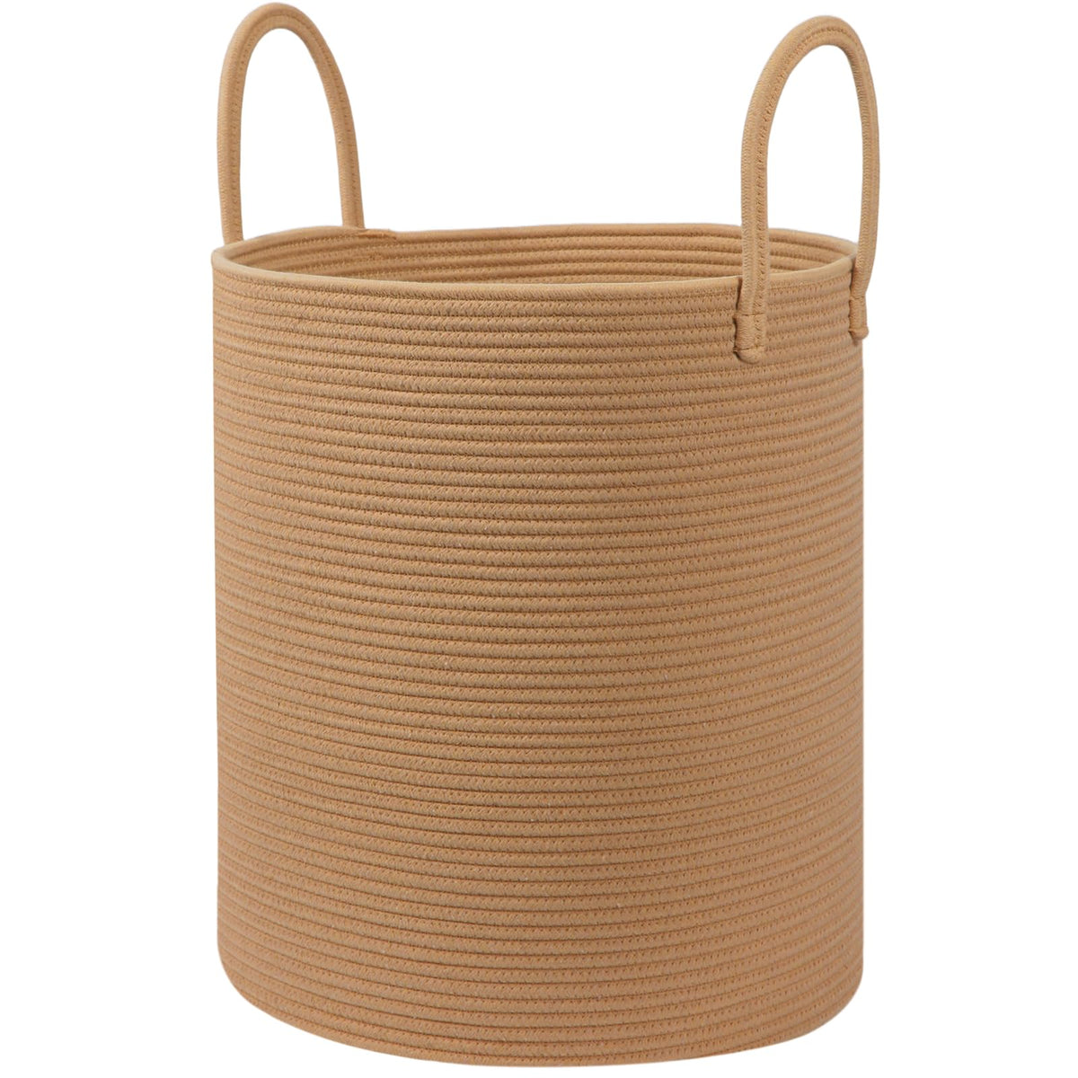 HOBASKET large cotton rope basket with handles for laundry and toy storage