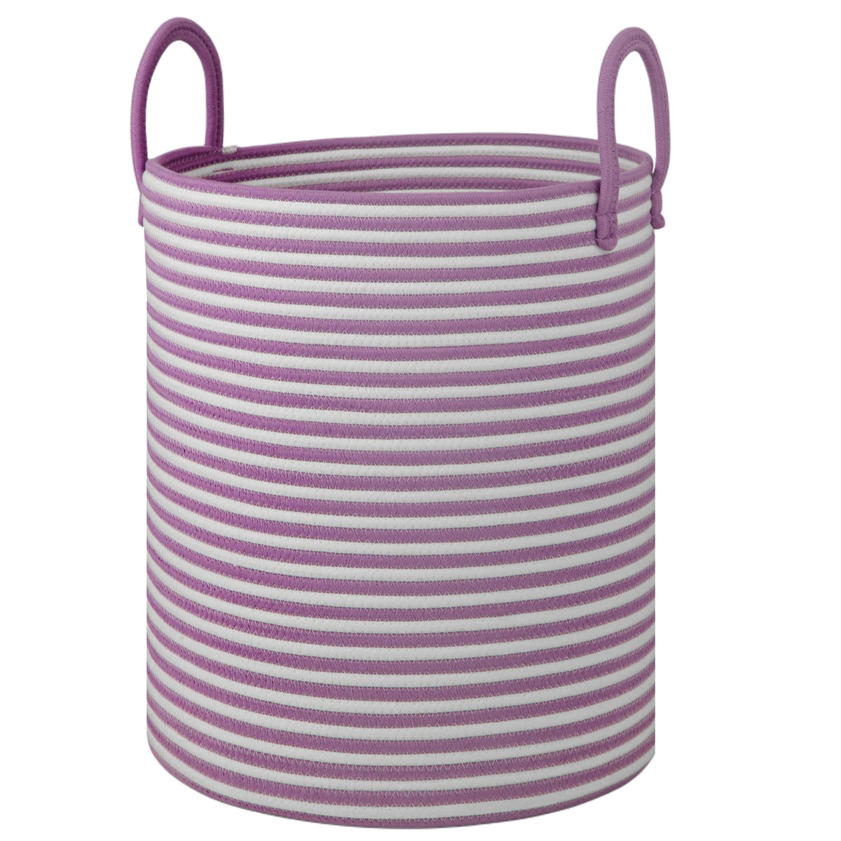 HOBASKET large cotton rope laundry basket with handles for blankets and laundry