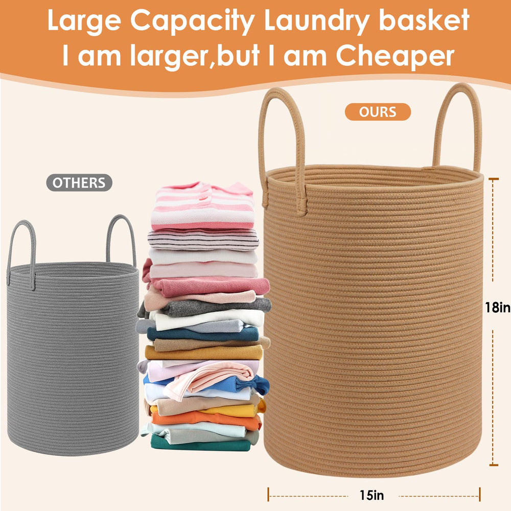 HOBASKET laundry hamper in natural beige suitable for bedrooms