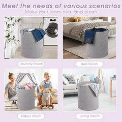 HOBASKET nursery blanket storage basket keeps blankets neatly organized