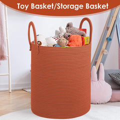 HOBASKET nursery organization basket keeps toys neatly organized and accessible.