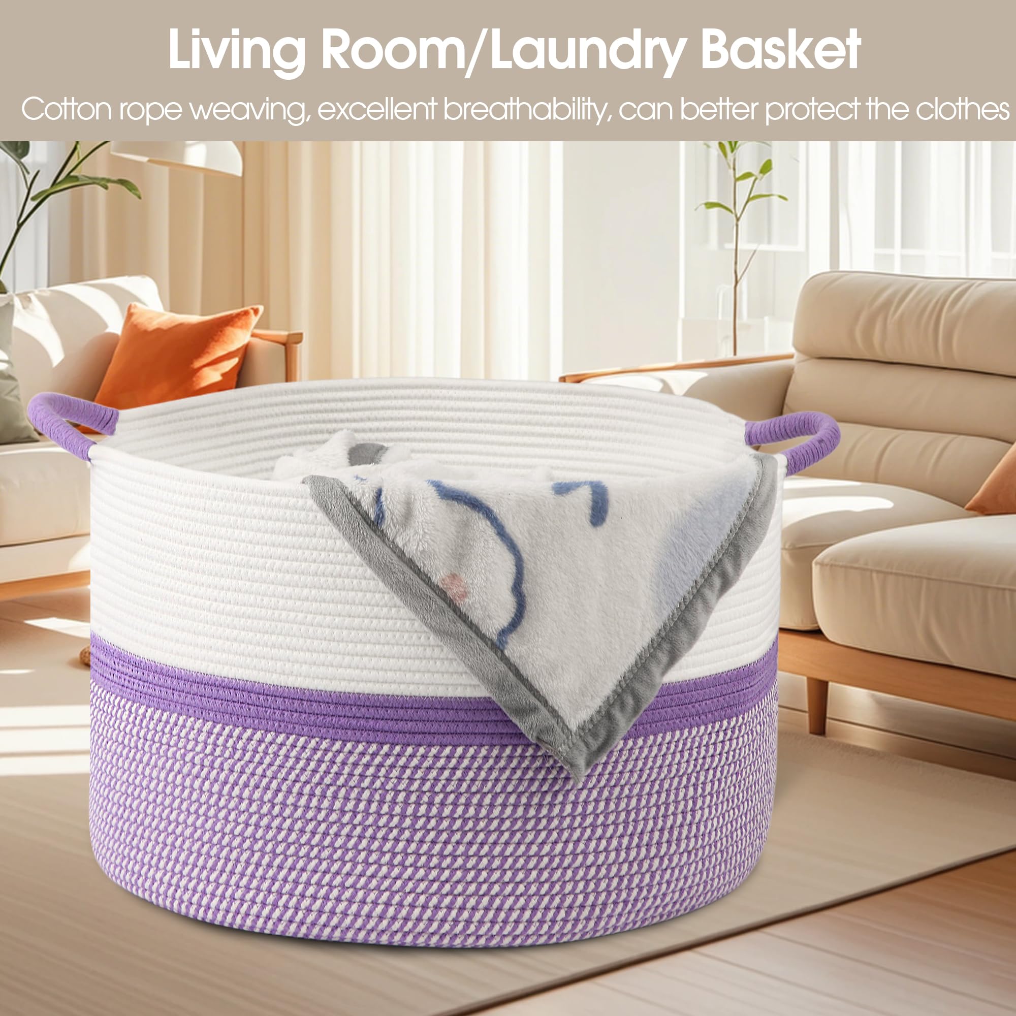 HOBASKET nursery storage basket keeps toys tidy and accessible