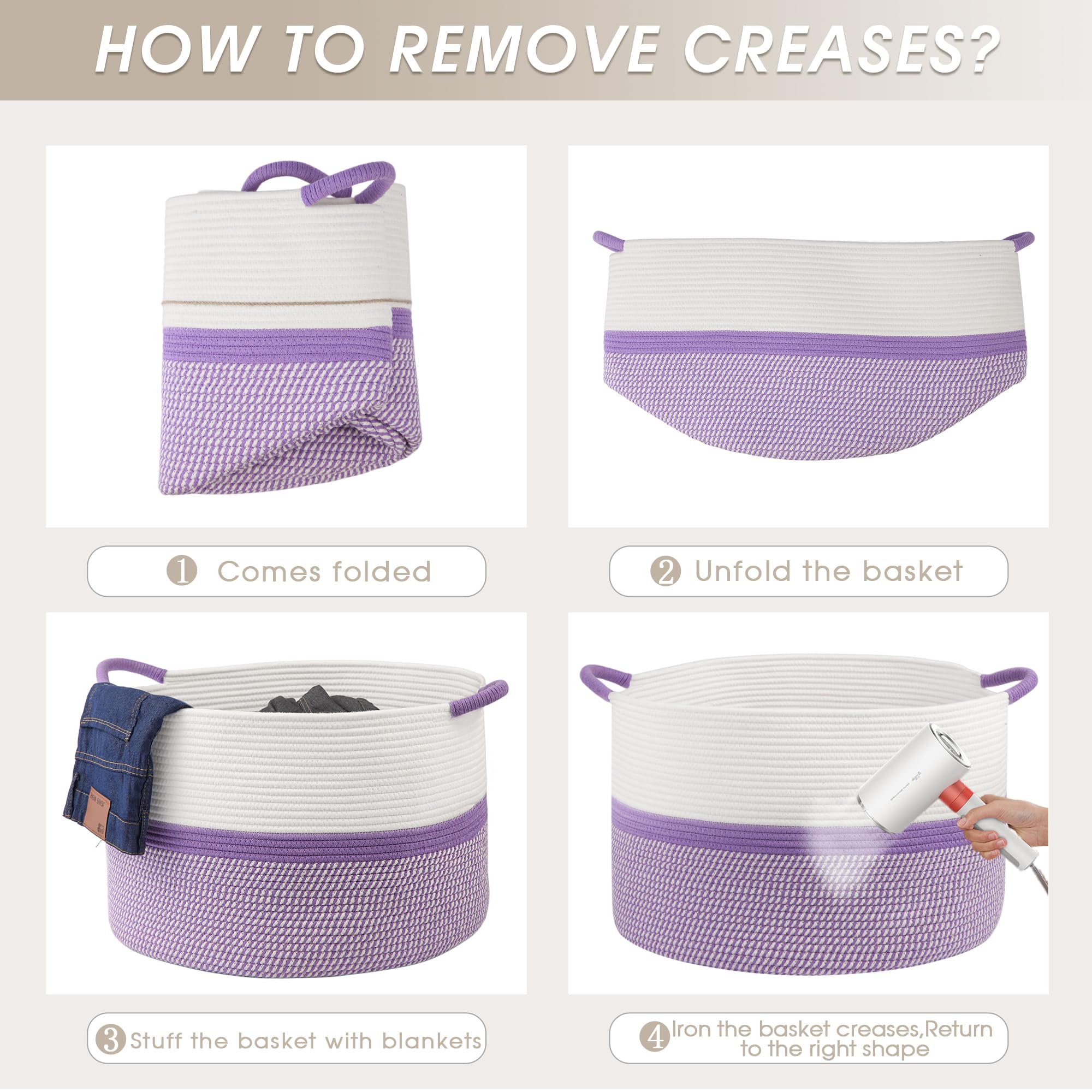 HOBASKET room decor basket adds style while organizing essentials