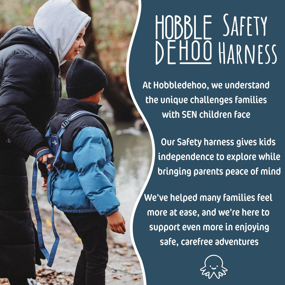 Hobble De Hoo Active XL Harness adjustable straps for growing kids.