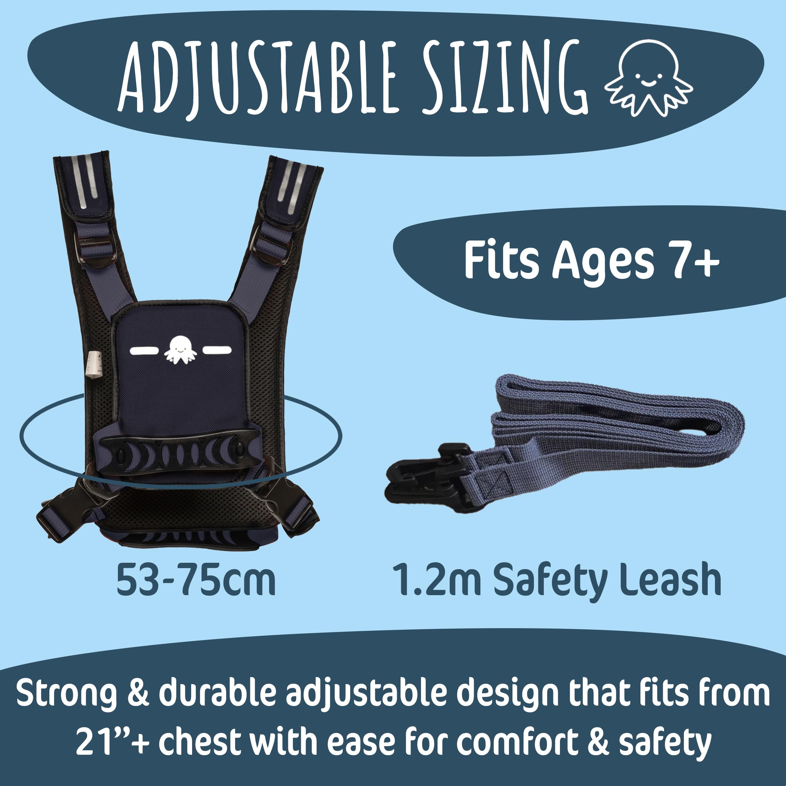 Hobble De Hoo Active XL Harness detachable leash for flexible supervision.