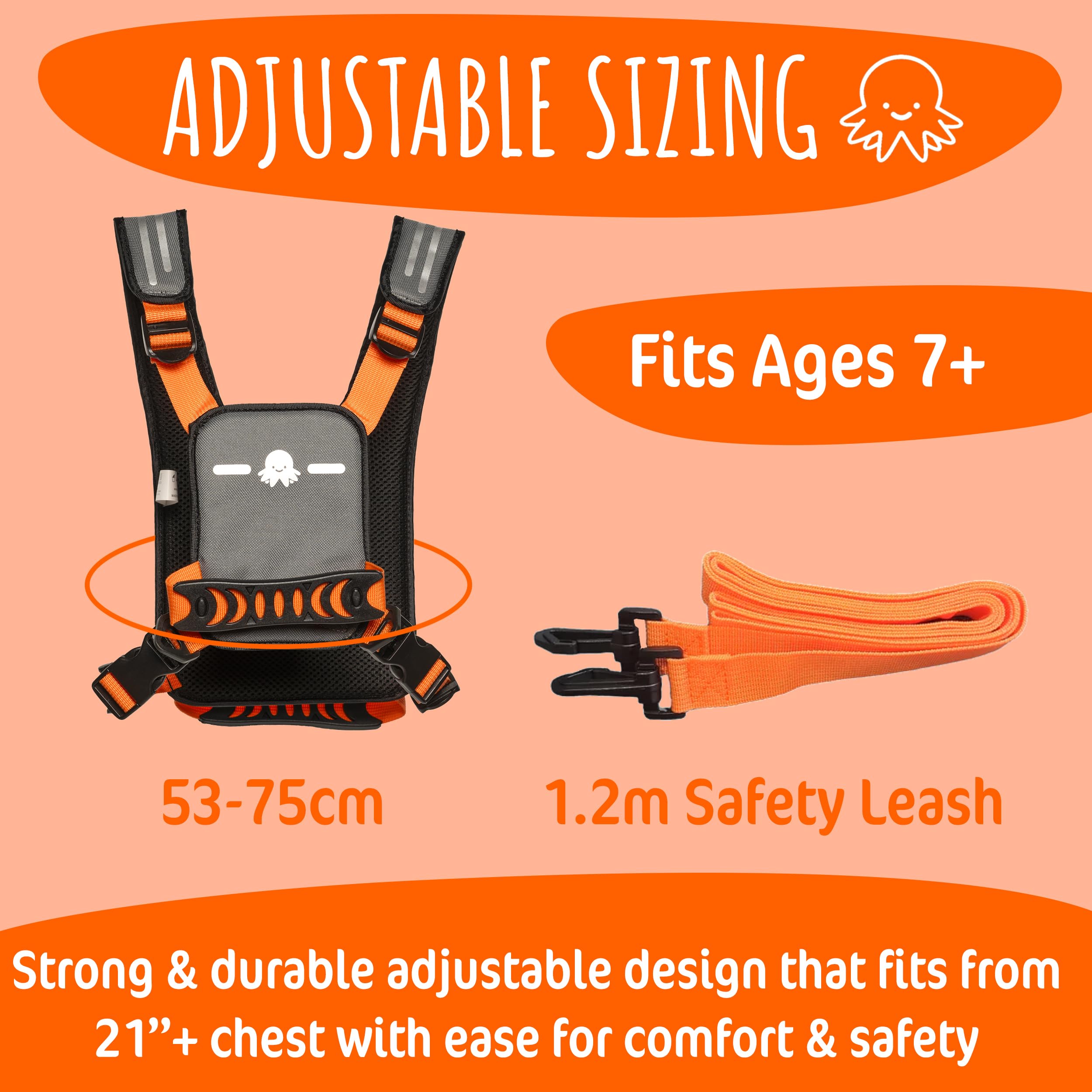 Hobble De Hoo Active XL harness detachable leash enables flexible supervision