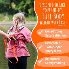 Hobble De Hoo Active XL harness side wear demonstrates adjustability for growing kids