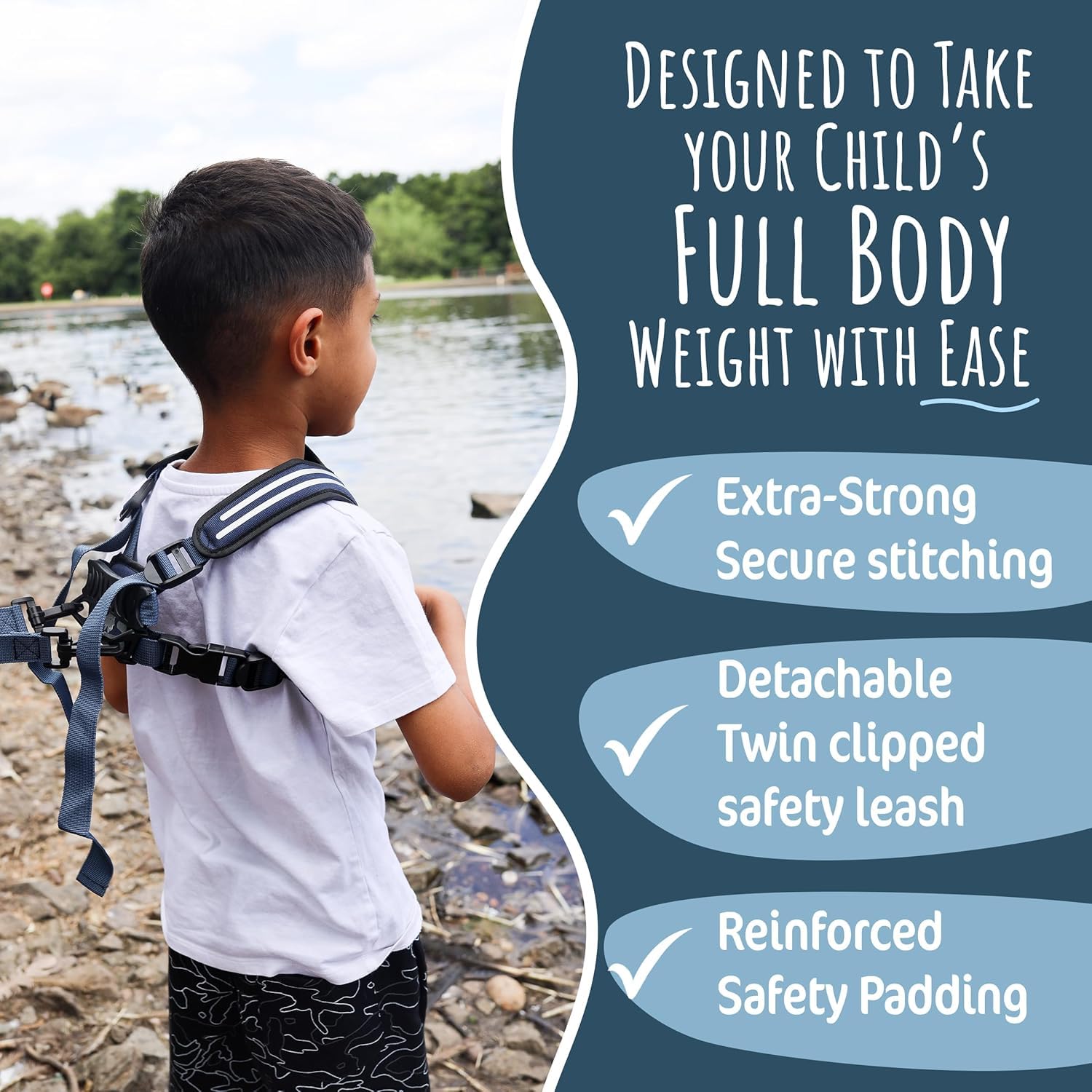 Hobble De Hoo blue adjustable size range fits ages 2–7.
