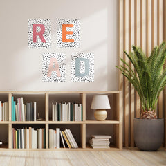 Hobrad boho wall decal with pastel letters sparks curiosity and focus.