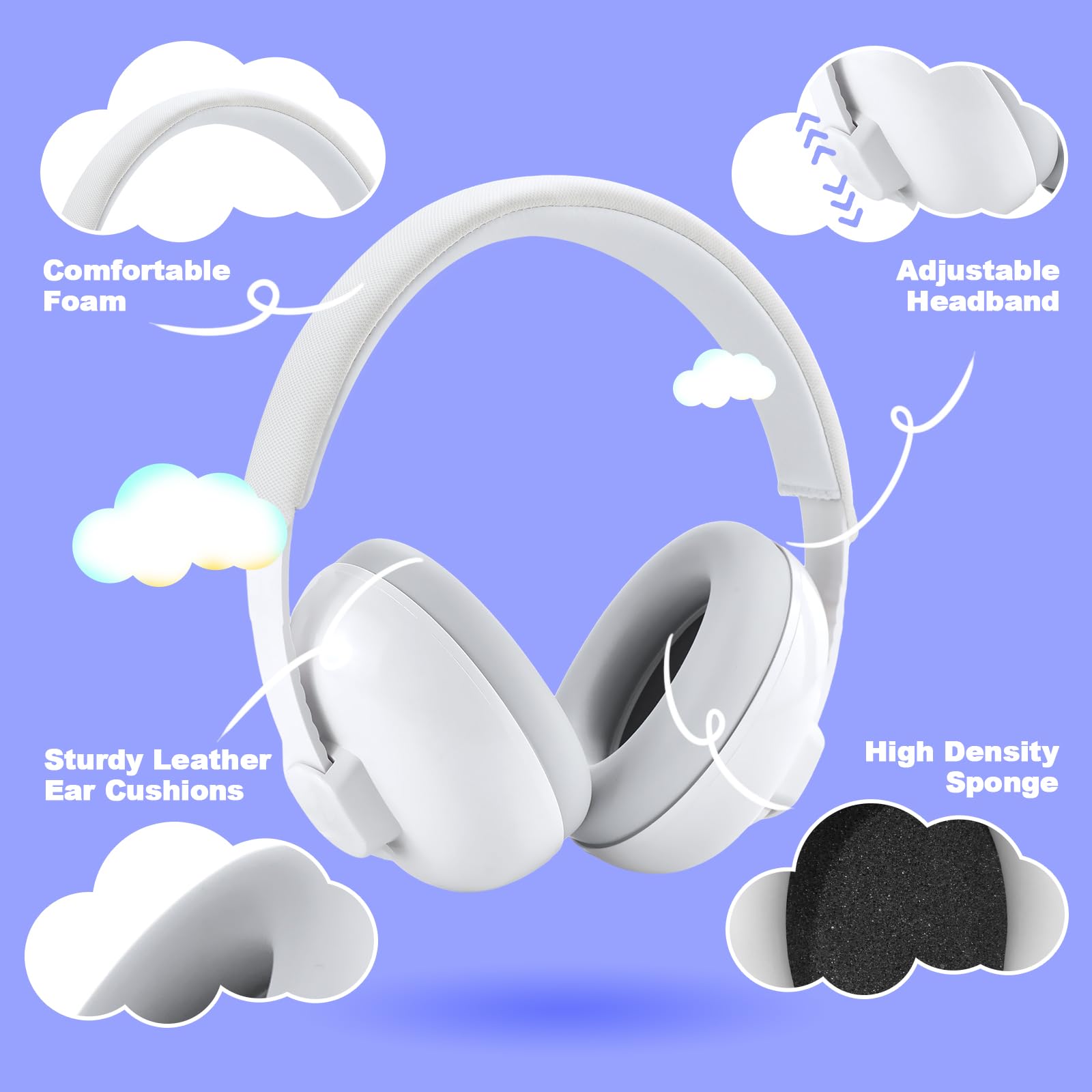 Hocazor HZ002 adjustable headband closeup shows secure, comfortable fit for babies