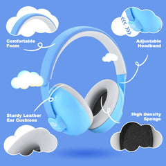 Hocazor HZ002 lightweight baby headphones worn by a toddler for comfortable wear