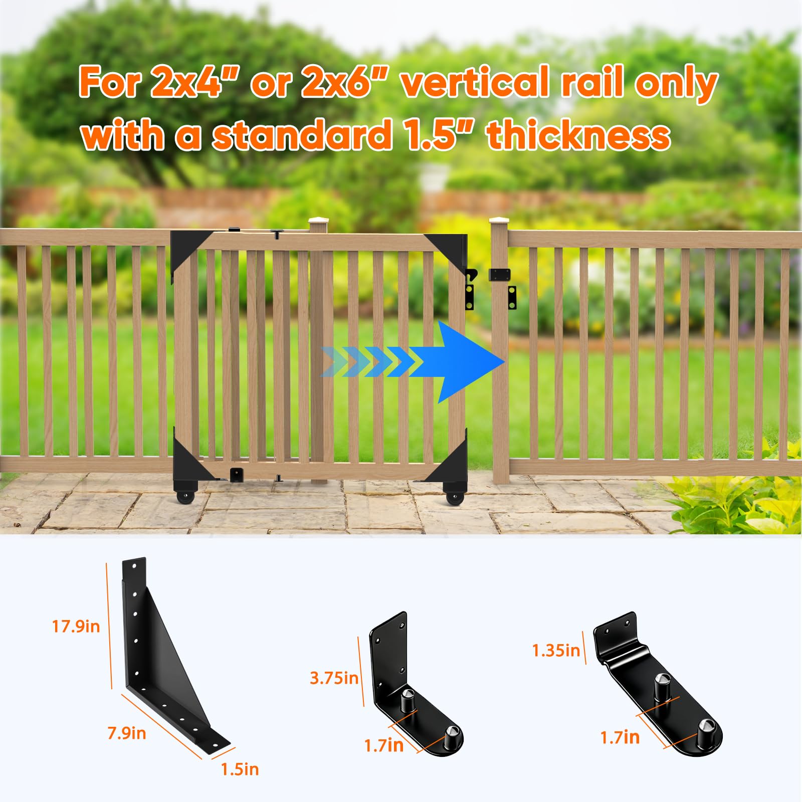 Hoeine anti-sag system with 360° tension keeps gates level over time.