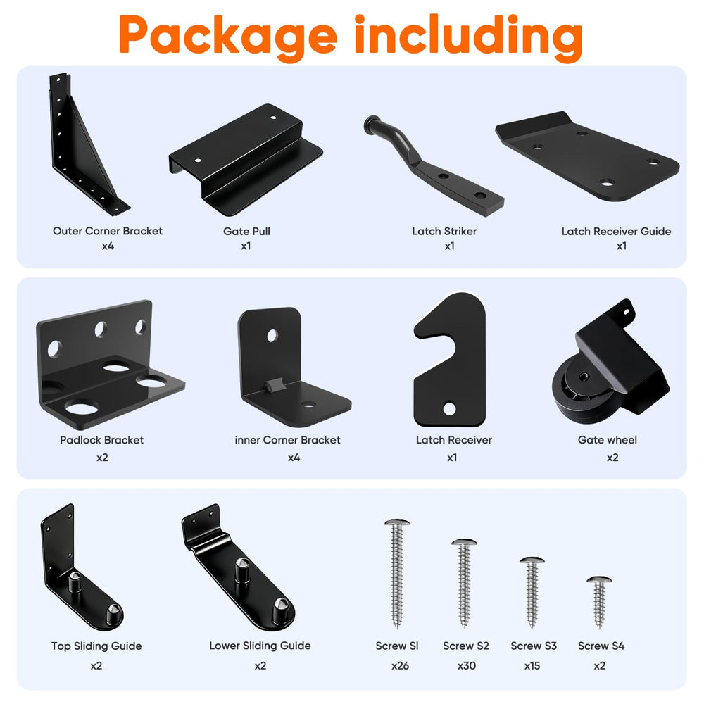 Hoeine heavy-duty rollers provide reliable support for porch and deck gates.