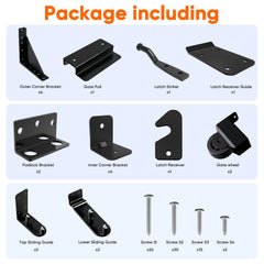 Hoeine heavy-duty rollers provide reliable support for porch and deck gates.