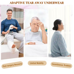 HOEOLYDI adaptive tear-away underwear with snap-side closures for versatile care.