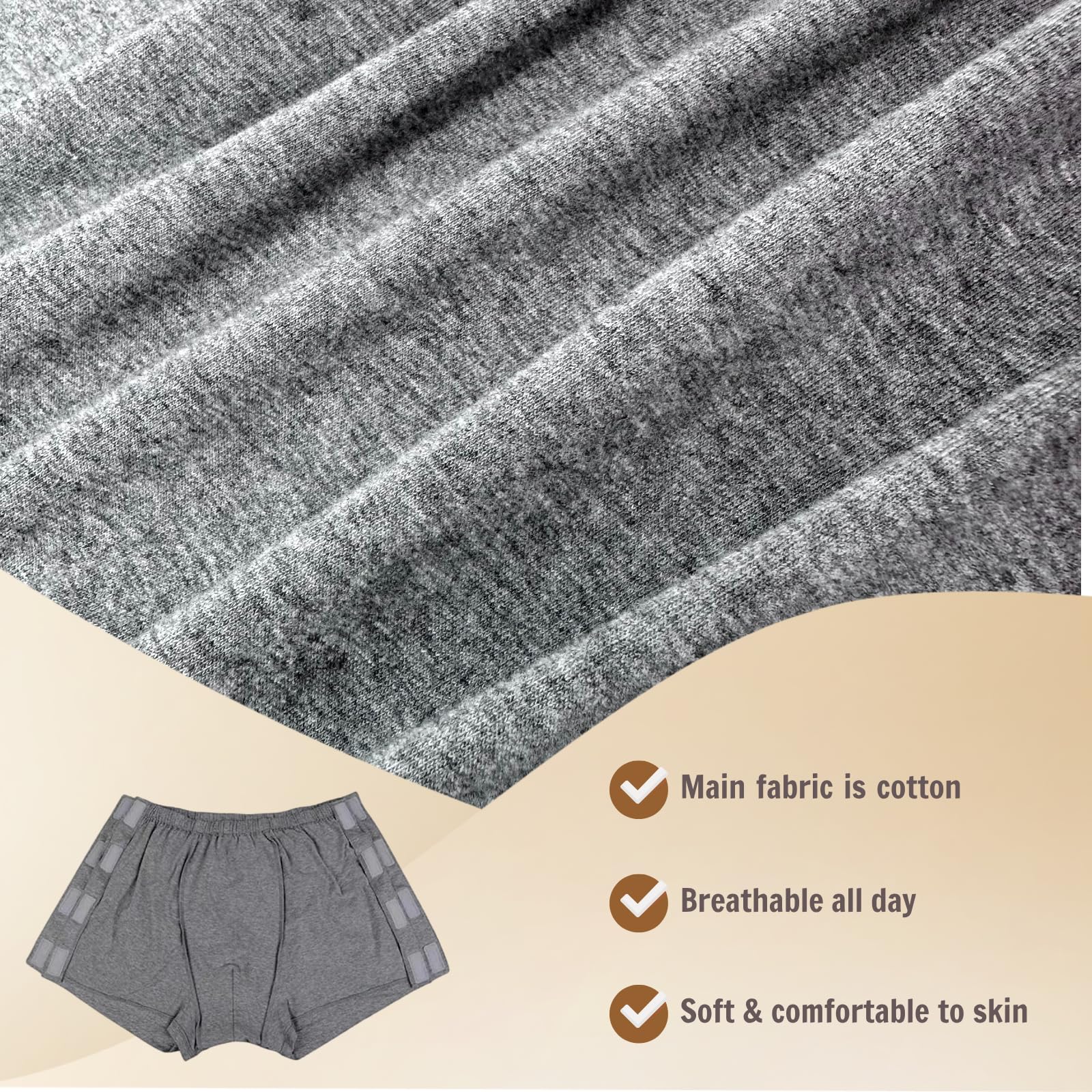 HOEOLYDI adjustable snap closures in adaptive underwear for women.