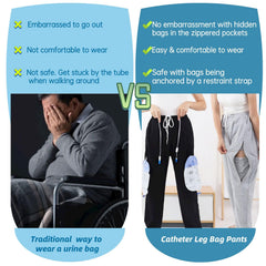 HOEOLYDI catheter pants bag hidden design for subtle concealment under clothing.