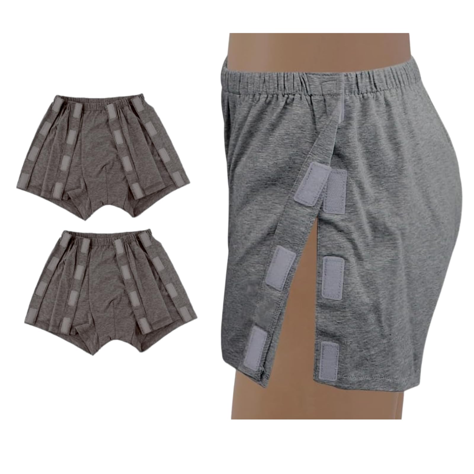 HOEOLYDI post-surgery boxer briefs with side-opening for easy care.