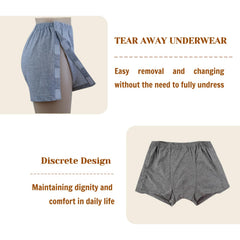 HOEOLYDI reusable cotton snap panties designed for disability support.