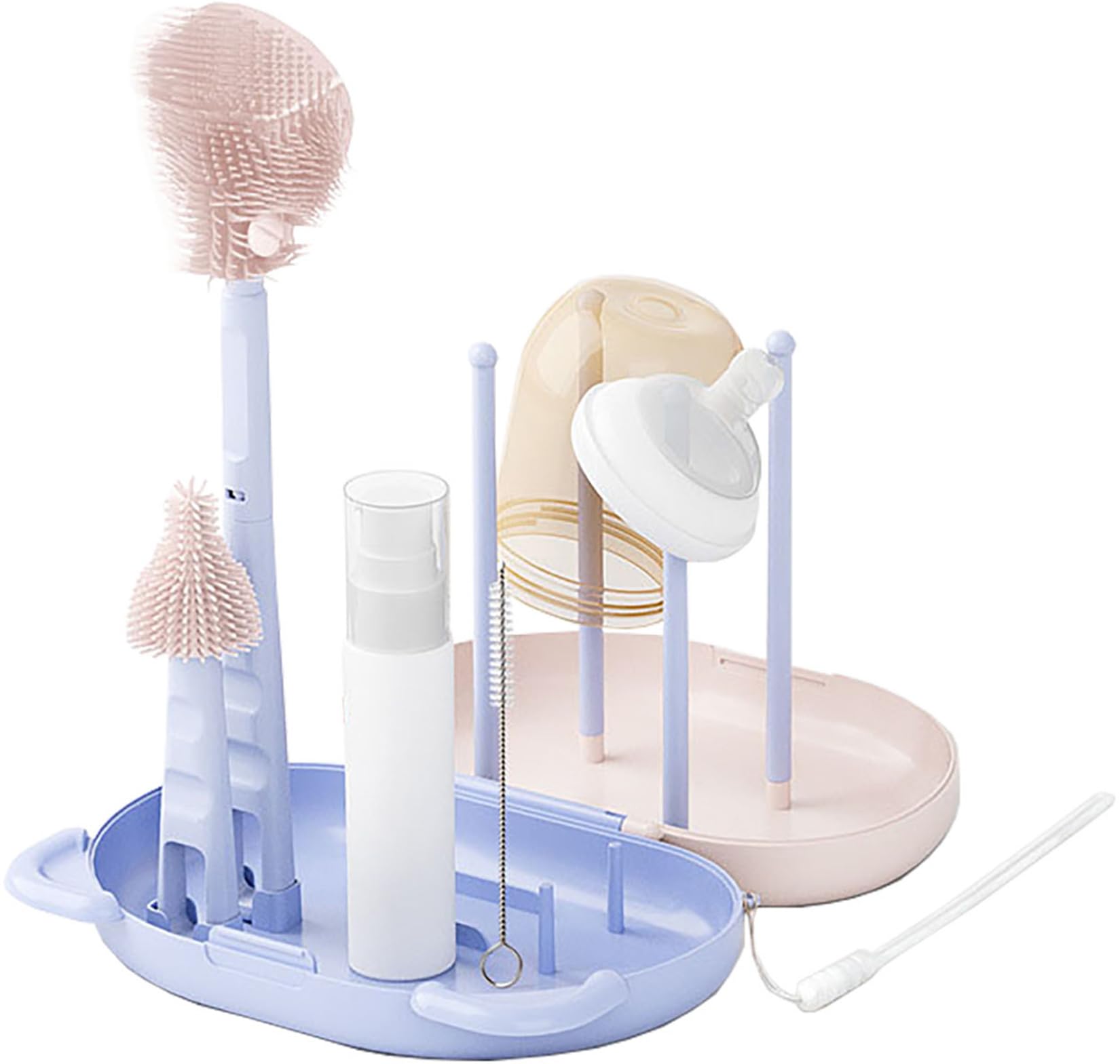 Hoerev baby bottle brush set cleans bottles gently without scratching