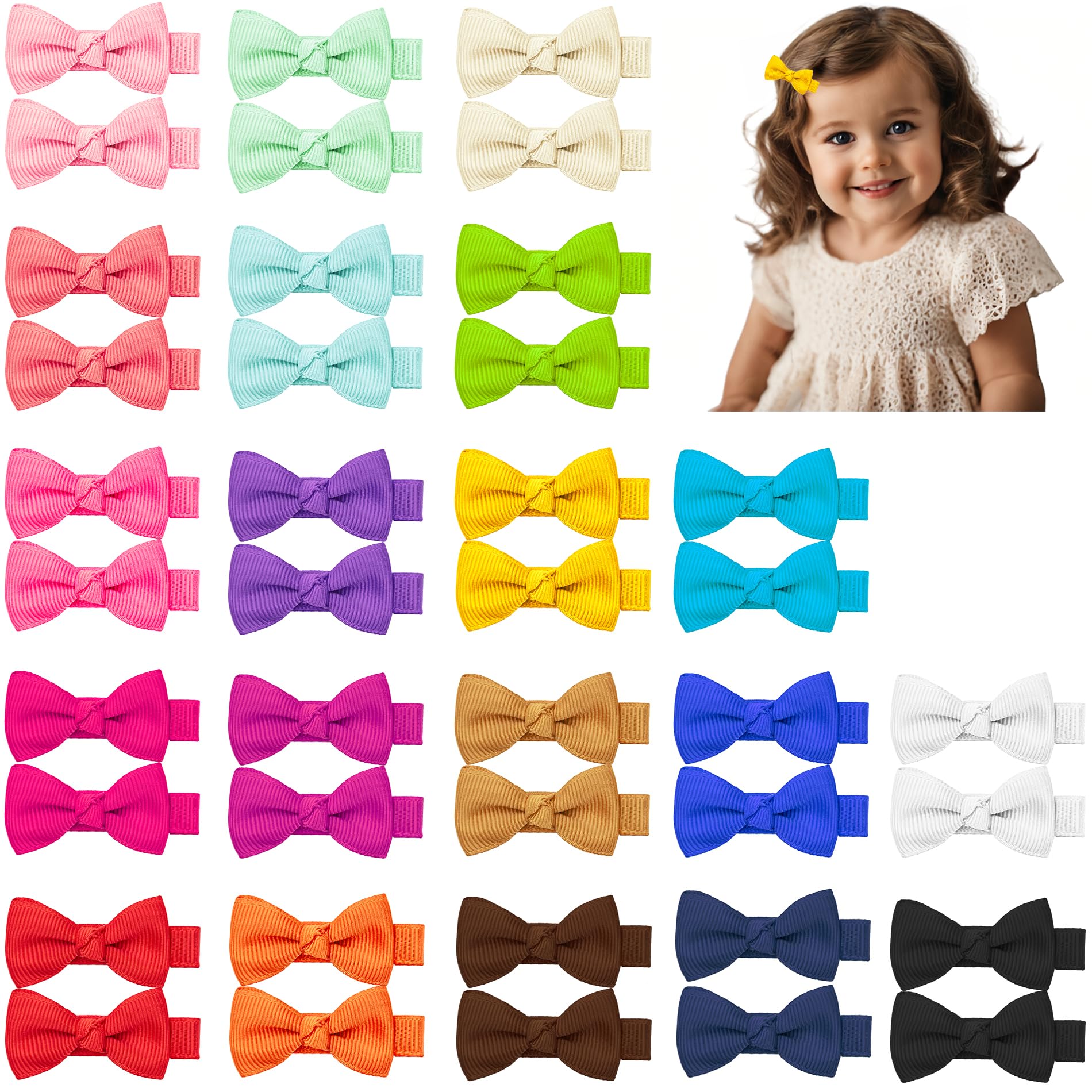 Hoewina hair bows set of 40 pieces for versatile styling