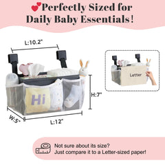 Open-top HOGARCOSAS design enables fast diaper-change item retrieval.