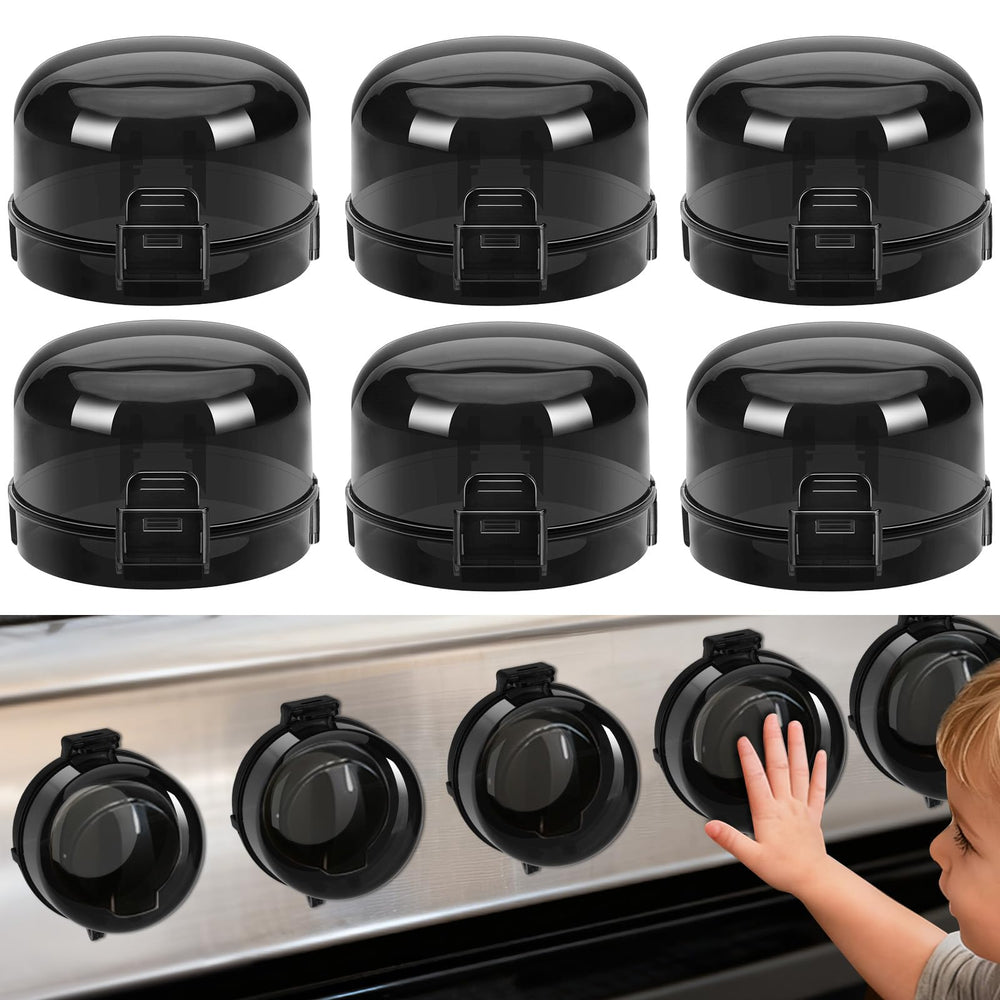 HOIGRBOM stove knob cover closeup shows secure fit and quick protection.