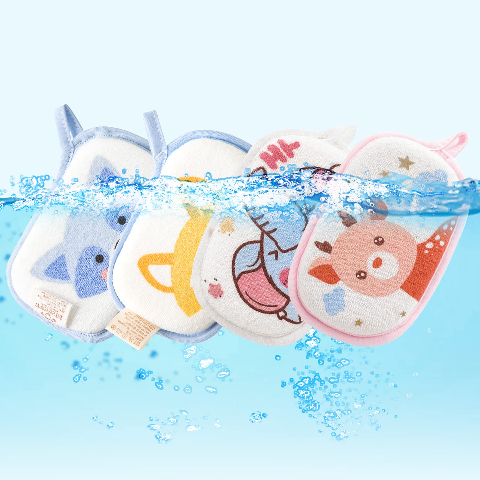 Hokoad bath sponge absorbs water quickly for easy rinsing